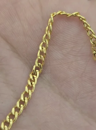 دستبند زنجیری طلا 18 عیار زنانه الی گالری مدل کارتیه 80