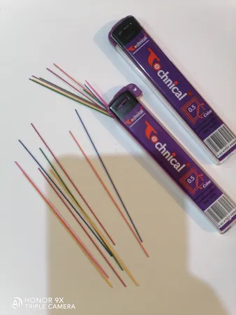 نوک مداد نوکی 0.5 میلی متری تکنیکال مدل رنگی 20 عددی