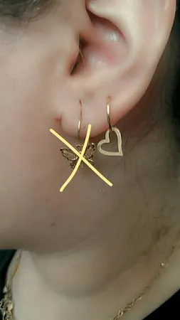 گوشواره طلا 18 عیار زنانه کاپانی مدل حلقه ای کد KE015