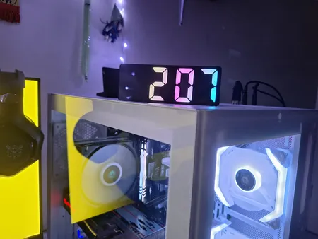 ساعت رومیزی دیجیتال مدل صفحه رنگی کد GH0725D