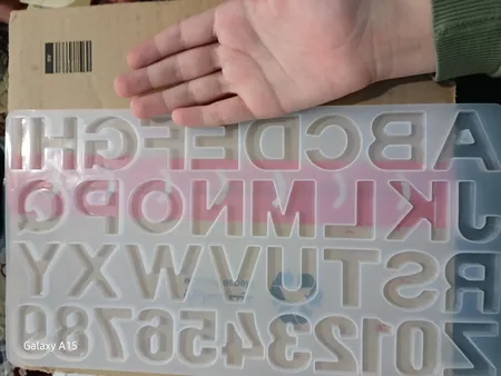 قالب رزین مدل قالب اپوکسی طرح حروف انگلیسی کد 4425