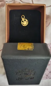 تجریه خرید آویز گردنبند طلا 18 عیار زنانه طلای مستجابی طرح برگ پاییزی گرد کد 854