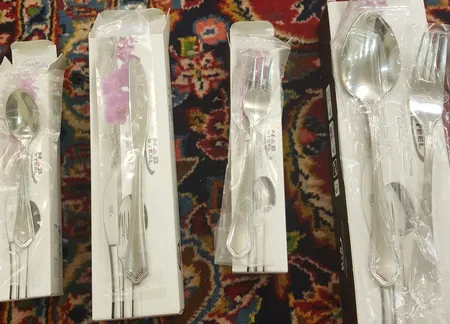 سرویس قاشق و چنگال 30 پارچه ناب استیل مدل Venice