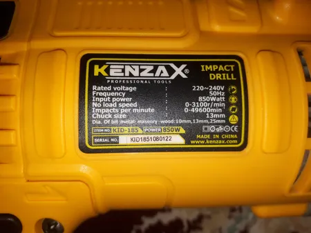 دریل چکشی کنزاکس مدل KID-185