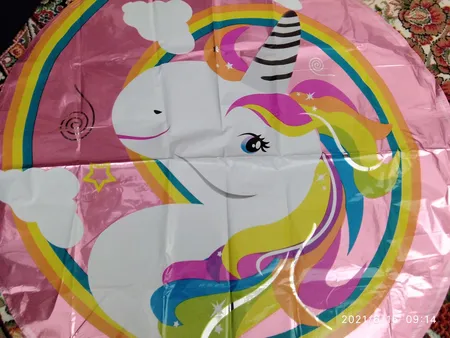 استند بادکنک مدل اسب تک شاخ مجموعه 8 عددی به همراه بادکنک