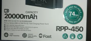 تجریه خرید پاوربانک 22.5 وات ریمکس مدل RPP-450 22.5W ظرفیت 20000 میلی آمپر ساعت