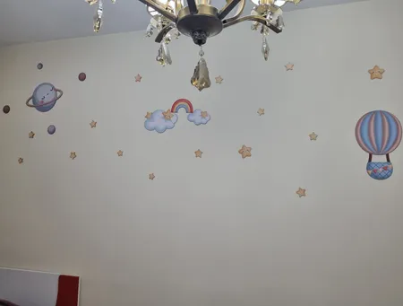 استیکر چوبی کودک باروچین مدل آسمان زیبا کد 1276