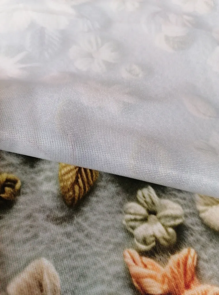 پارچه ملحفه عرض 1.5 متر مدل پارچه باما طرح پنج بعدی گل هامون کد 5013562 رنگ سبز