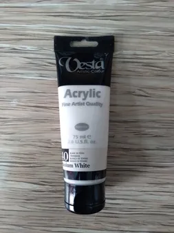رنگ اکریلیک وستا مدل 40 Titanium White حجم 75 میلی لیتر