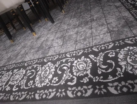 گلیم ماشینی دنیای فرش مدل لعیا کد 2004