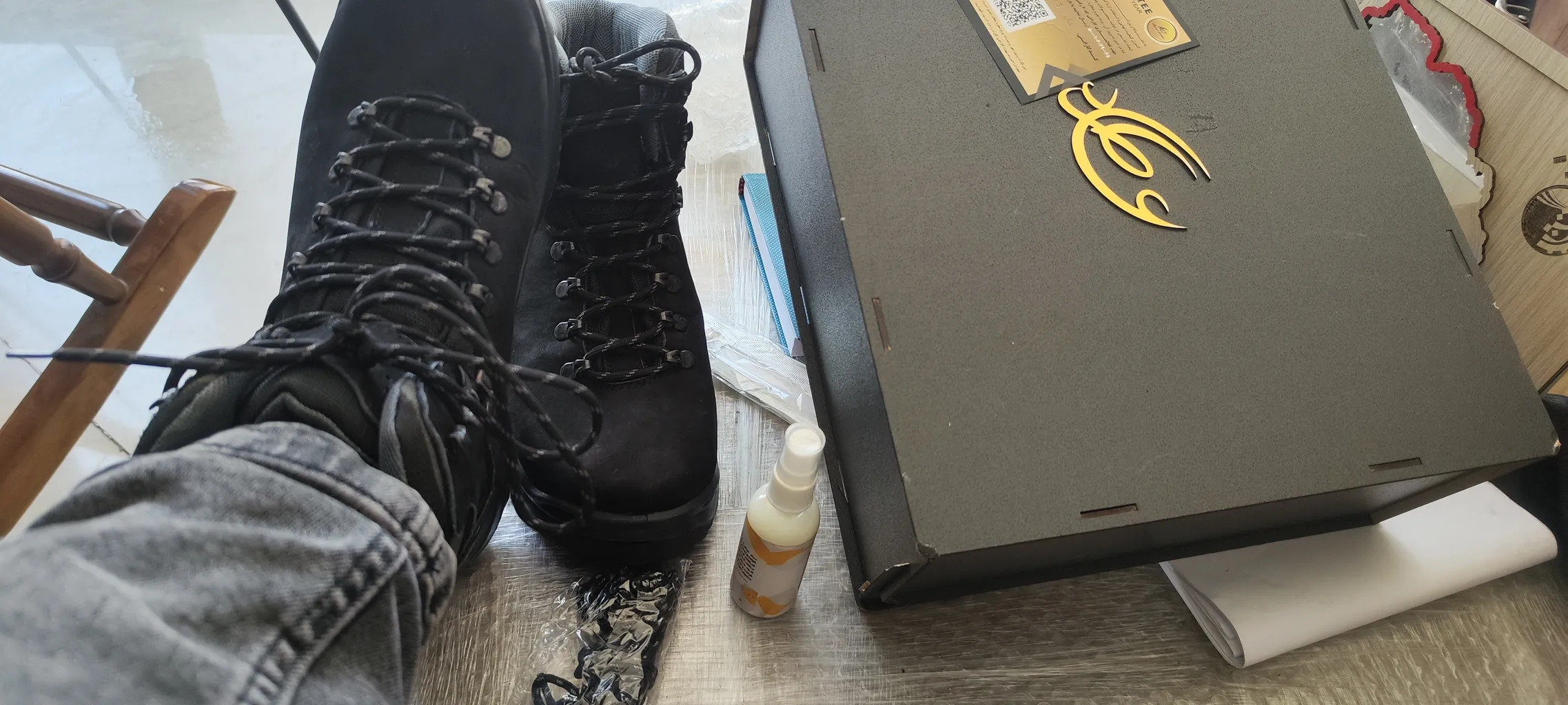 کفش کوهنوردی چرم عطارد مدل چرم طبیعی کد SHK05