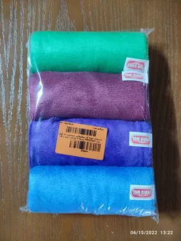 دستمال حوله ای میکروفایبر ضدخش تام کلین مدل Mfl300sx4 بسته 4 عددی