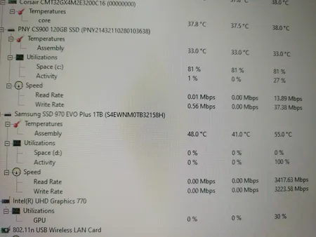 اس اس دی اینترنال PCIe Gen3 x4 سامسونگ مدل 970 EVO PLUS  ظرفیت 1 ترابایت