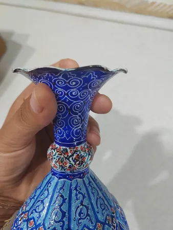 گلدان مینا کاری مدل شلغمی کد G16