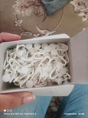 گیره پرده اطلس مدل قفلی بسته 100 عددی