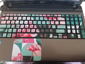 تجریه خرید استیکر لپ تاپ توییجین و موییجین طرح حیوانات کد 06 مناسب برای لپ تاپ 15.6 اینچ به همراه برچسب حروف فارسی کیبورد