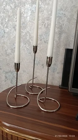 جاشمعی مدل DE-NZ191 طرح مارپیچ ساده مجموعه 3 عددی