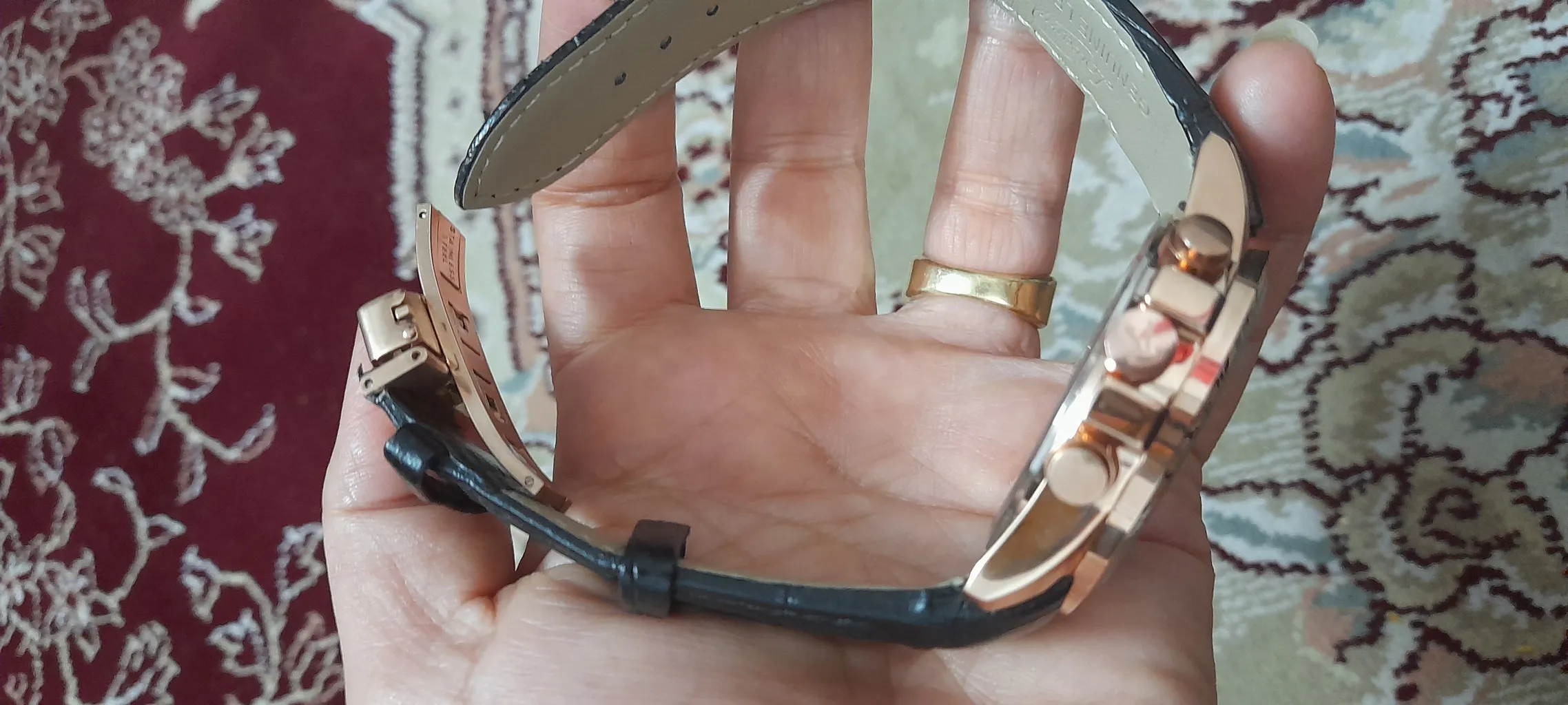 ساعت مچی عقربه‌ای مردانه رومانسون مدل بند چرمی کرنوگراف سه موتور فعال