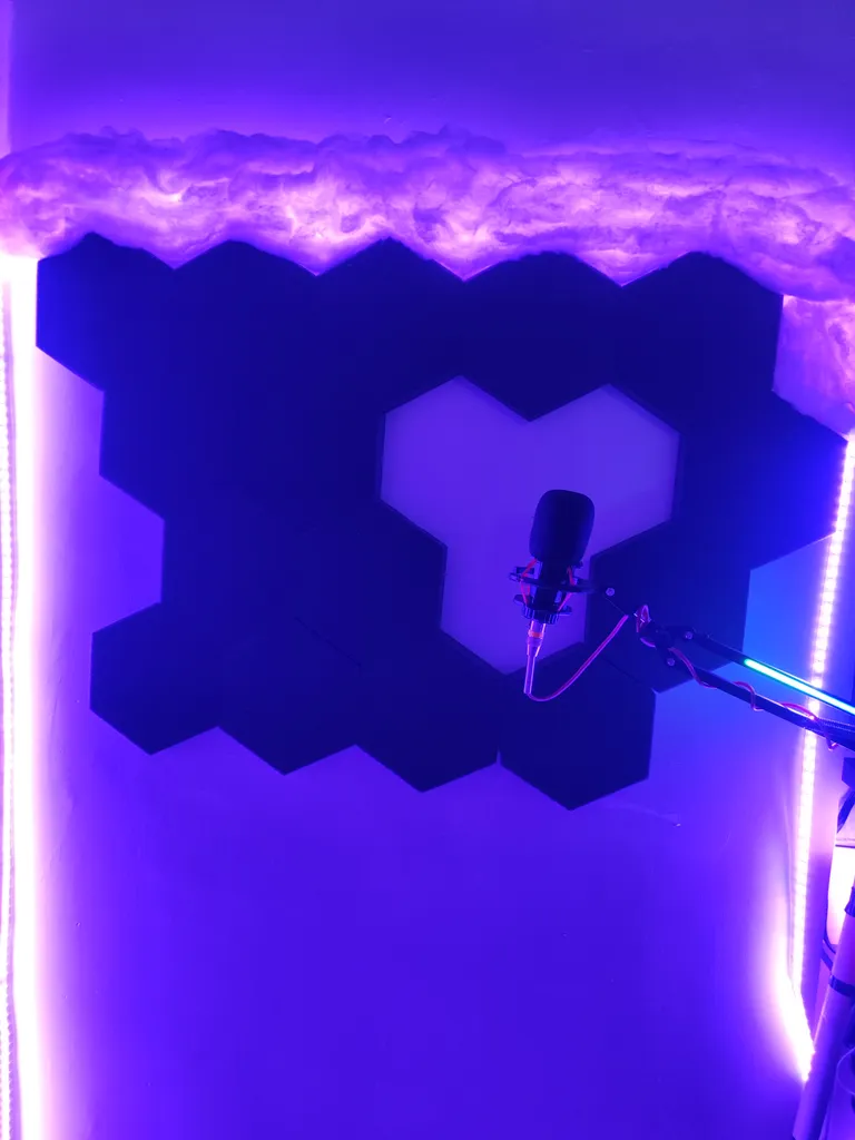 پنل آکوستیک اکوترپ مدل شش ضلعی hex12.12.4 بسته 18 عددی