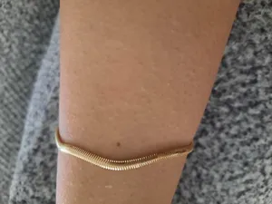 تجریه خرید دستبند طلا 18 عیار زنانه طلای مستجابی مدل هرینگبون کد 19