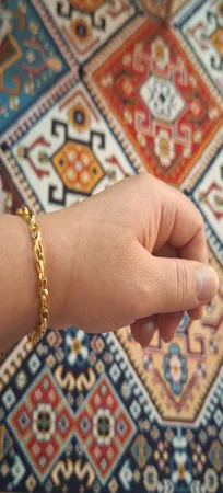 دستبند طلا 18 عیار زنانه طلای مستجابی کد AVA19