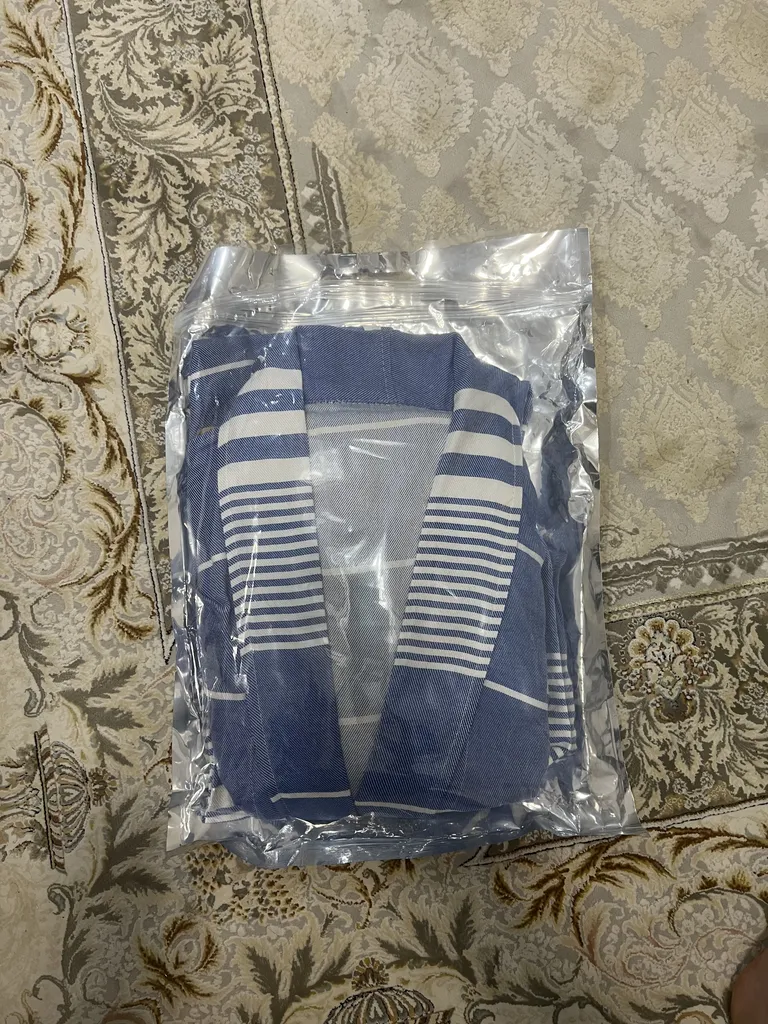 حوله پالتویی نساجی هنر یزد مدل خطی رهام سایز 115