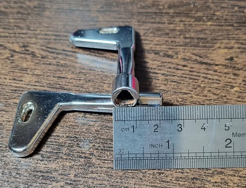 کلید سه گوش درب آسانسور هادی صنعت شهاب مدل 00003 بسته 2 عددی