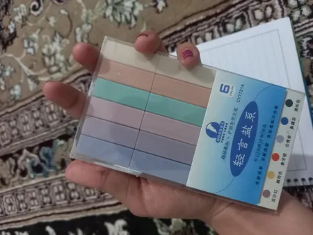 ماژیک علامت گذار مدل پاستلی مکعبی کد QJ-0924A بسته 6 عددی