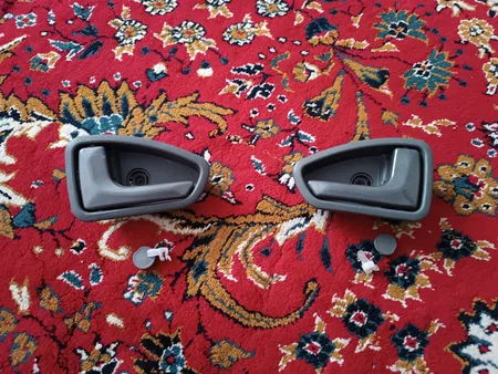 دستگیره در بازکن داخلی  خودرو  تورال یدک مدل فلزی مناسب برای پراید مجموعه دوعددی