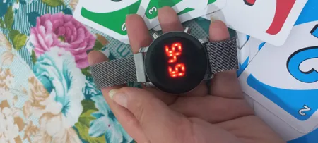 ساعت مچی دیجیتال مدل بند حصیری گرد 3256