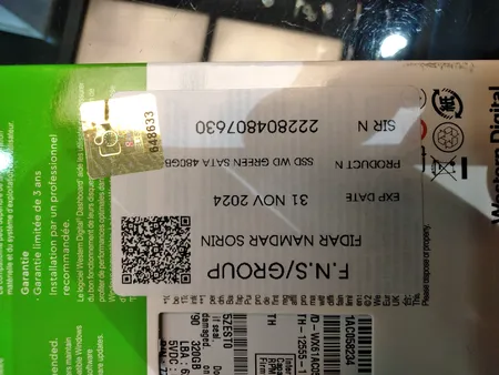 اس اس دی اینترنال SATA III وسترن دیجیتال مدل Green ظرفیت 480 گیگابایت