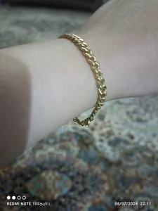 تجریه خرید دستبند طلا 18 عیار زنانه طلای مستجابی مدل گلستانه کد M19