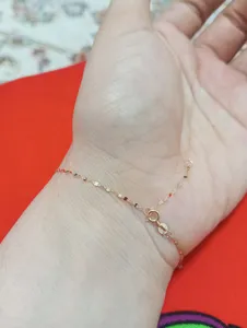 تجریه خرید دستبند زنجیری طلا 18 عیار زنانه ناریا مدل استار