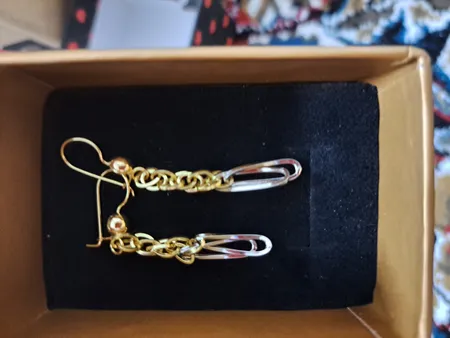 گوشواره طلا 18 عیار زنانه طلای مستجابی مدل 670143