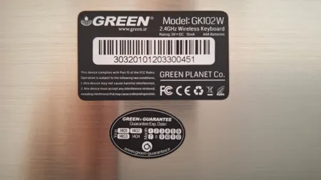 کیبورد بی‌سیم گرین مدل GK-102W با حروف فارسی