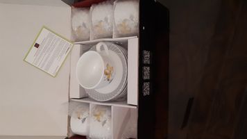 سرویس چای خوری 12 پارچه چینی زرین ایران سری ایتالیا اف مدل والنسیا درجه عالی