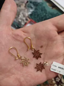 تجریه خرید نیم ست طلا 18 عیار زنانه مایا ماهک مدل MS0474 طرح خورشید