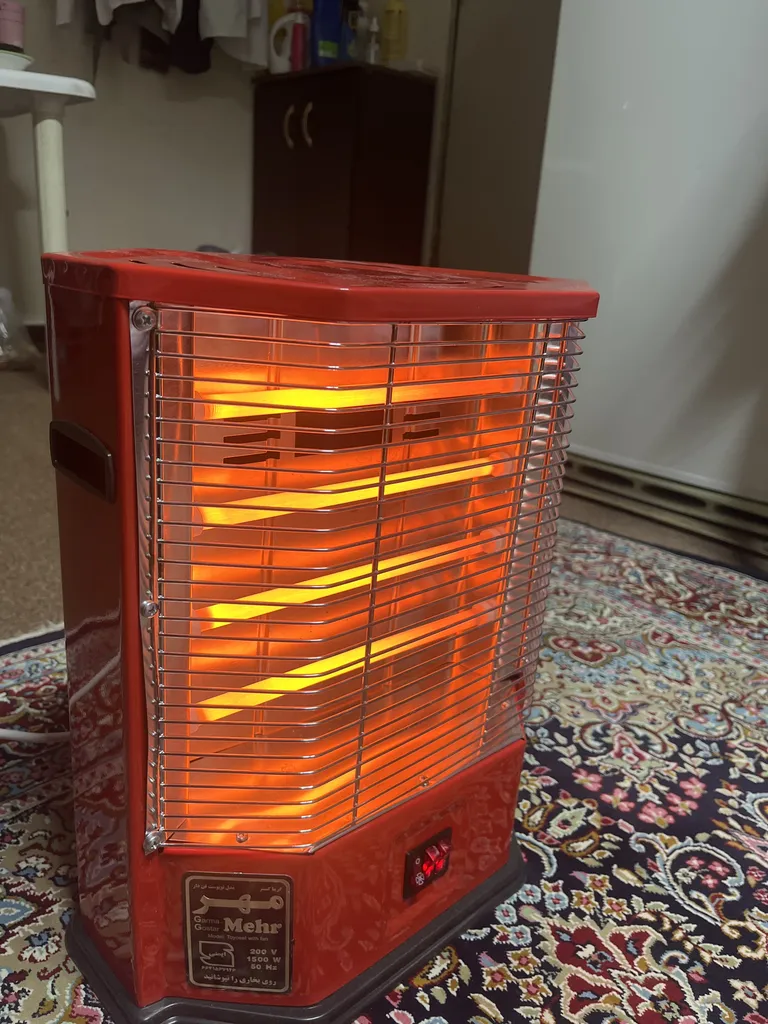 بخاری برقی گرما گستر مهر مدل فن دار بخاری برقی گرما گستر مهر مدل فن دار