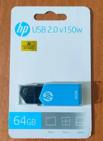 فلش مموری USB 2.0 اچ پی مدل V150w ظرفیت 64 گیگابایت