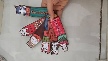 نشانگر کتاب باروچین مدل گربه های ژاپنی کد bk-21 بسته 6 عددی