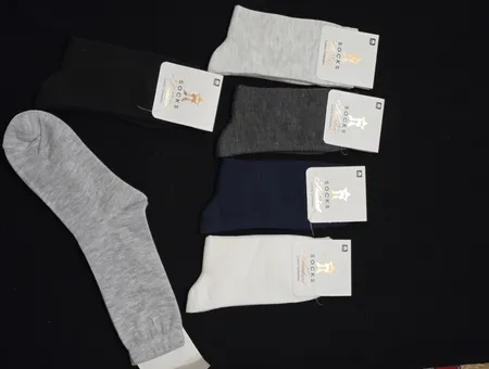 جوراب ساق بلند زنانه مدل ساده مجموعه 6 عددی