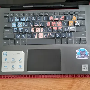 تجریه خرید استیکر لپ تاپ توییجین و موییجین طرح حیوانات کد 24 مناسب برای لپ تاپ 15.6 اینچ به همراه برچسب حروف فارسی کیبورد