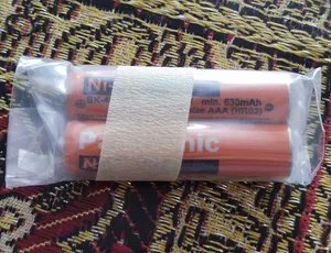 تجریه خرید باتری نیم قلمی قابل شارژ تلفن پاناسونیک مدل (Ni-MH/HHR-55AAAB(Malaysia بسته دو عددی