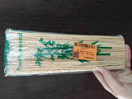 سیخ مدل چوبی کد A25 AAA بسته 80 عددی