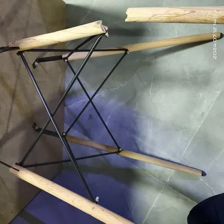 میز و صندلی ناهارخوری چهار نفره مدل الماس فایبرگلاس پایه ایفلی MM