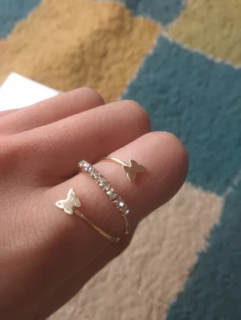 بند انگشتی زنانه ماصرم مدل پروانه کد Ri3038