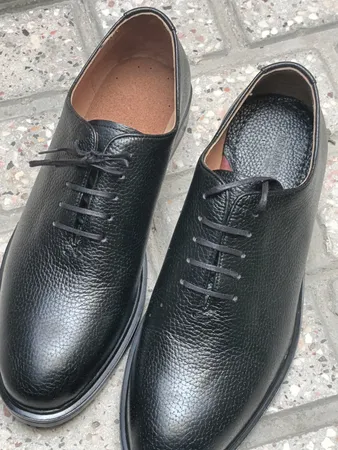 کفش مردانه کرمانی مدل چرم دستدوز فلوتر طبیعی کد 1060