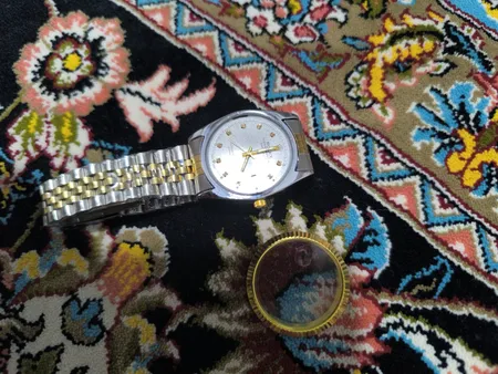 ست ساعت مچی عقربه ای زنانه و مردانه  مدل دیت جاست کد 1