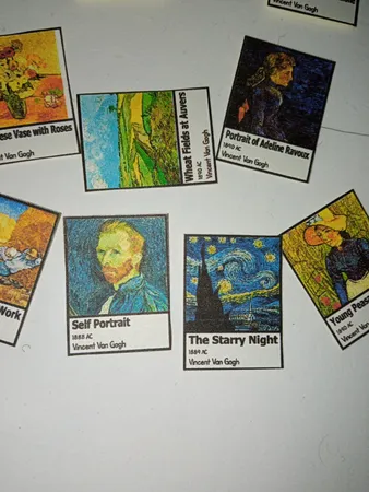 استیکر کالامیکس طرح وینسنت ونگوگ کد KM-VG2 مجموعه 32 عددی