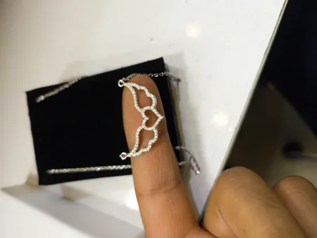 گردنبند نقره زنانه جی تی ای مدل بال فرشته